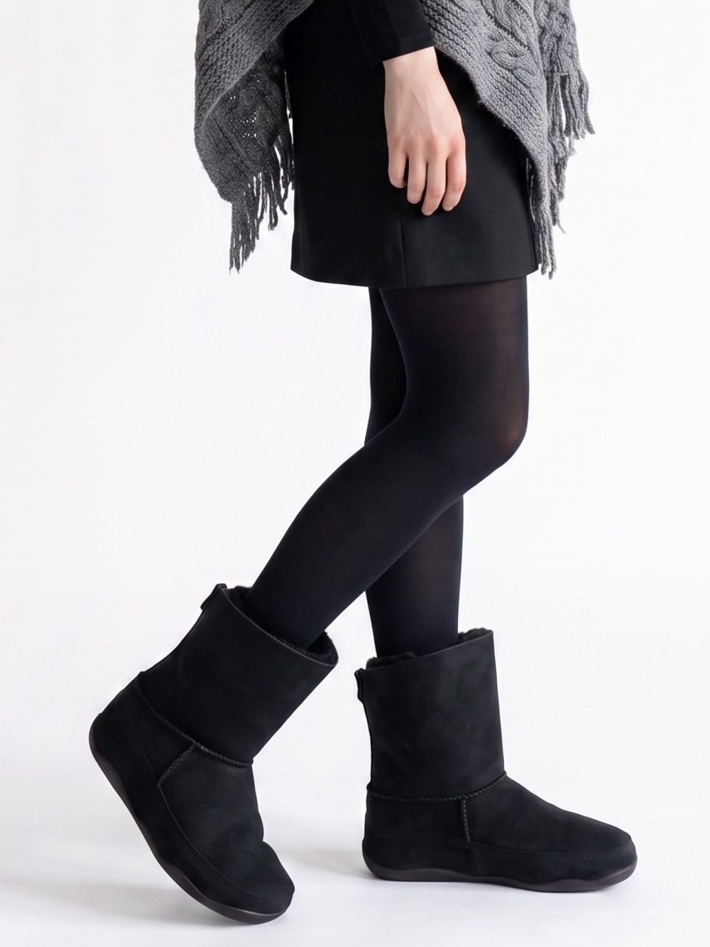 Fitflop Mukluk Shorty Shearling Boots Original Black